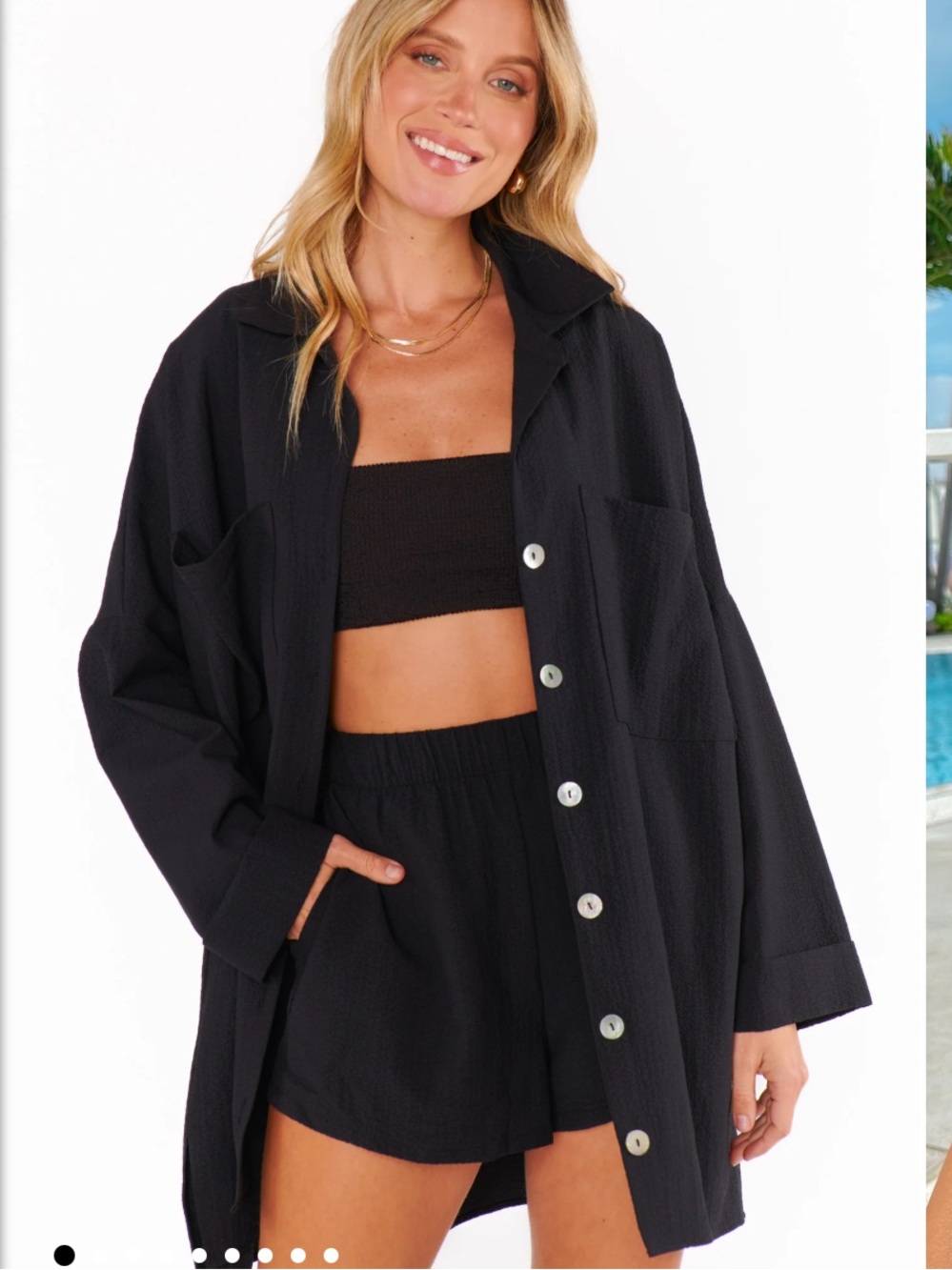 NWT Show Me Your MuMu Black Linen Johns Button Down Shirt in Sz XXL